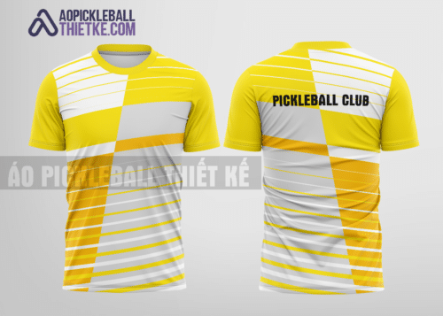 Mẫu áo đồng phục pickleball CLB Khánh Hòa màu vàng thiết kế đẹp PB33