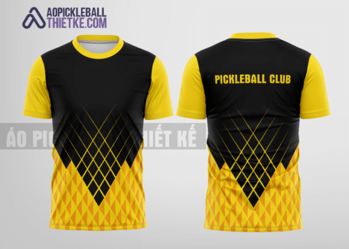 Mẫu áo giải pickleball CLB Bình Định màu vàng tự thiết kế PB10