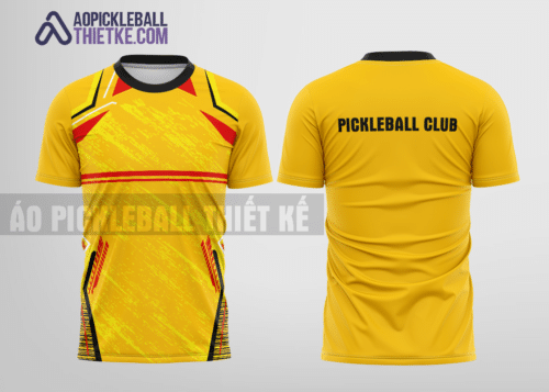 Mẫu áo pickleball CLB Nam Định màu vàng kim loại thiết kế đẳng cấp PB41