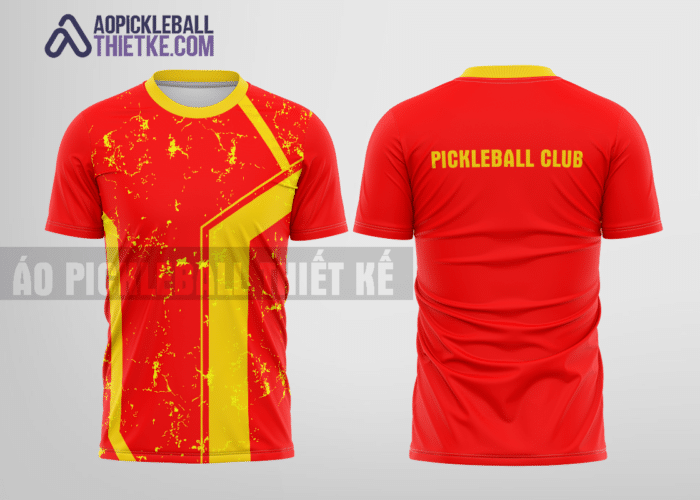 Mẫu áo thể thao pickleball CLB Hòa Bình màu đỏ thiết kế đẹp PB30