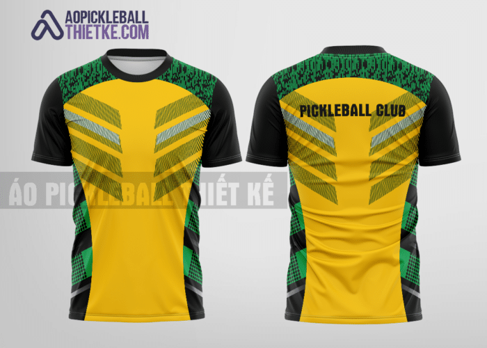 Mẫu áo thi đấu pickleball CLB Cà Mau màu vàng thiết kế uy tín PB13
