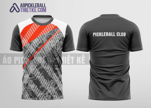 Mẫu áo thi đấu pickleball CLB Quận Ba Đình màu xám thiết kế uy tín PB65