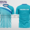 Mẫu áo thun pickleball CLB Huyện Mê Linh màu xanh lơ thiết kế may đẹp PB84