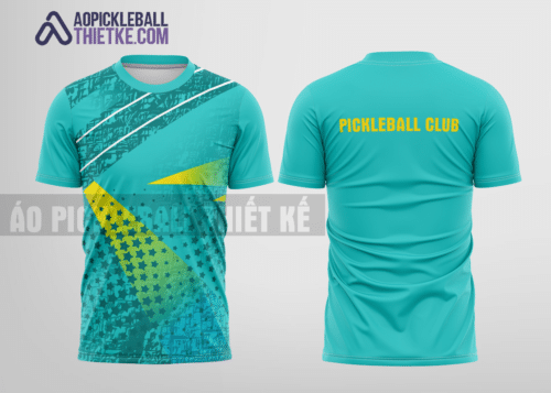 Mẫu quần áo pickleball CLB Quận Hà Đông màu xanh lơ thiết kế cao cấp PB74