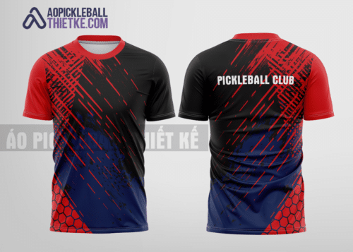 Mẫu áo chơi pickleball CLB Bắc Kạn màu đỏ thiết kế chất lượng PB142
