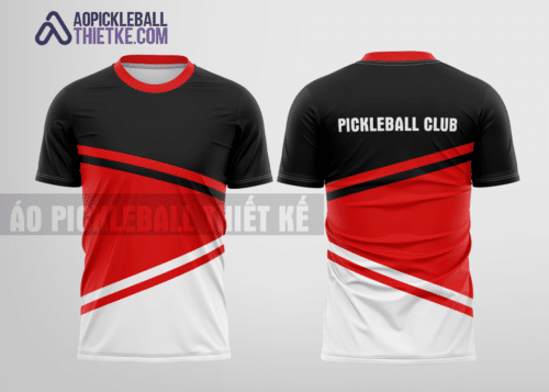 Mẫu áo chơi pickleball CLB Cần Giuộc màu đỏ thiết kế giá rẻ PB207