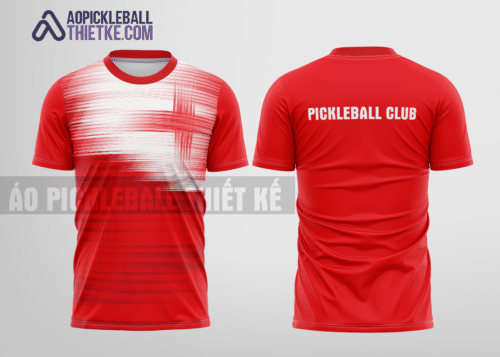 Mẫu áo chơi pickleball CLB Châu Đốc màu đỏ thiết kế chất lượng PB220