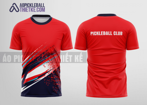 Mẫu áo chơi pickleball CLB Đông Giang màu đỏ thiết kế chất lượng PB298