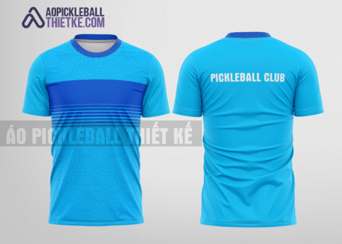 Mẫu áo đồng phục pickleball CLB Bến Cầu màu xanh da trời thiết kế đẹp PB163