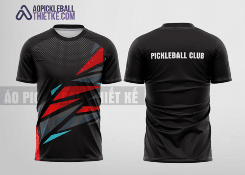 Mẫu áo đồng phục pickleball CLB Cam Ranh màu đen thiết kế tương lai PB202