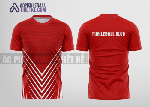 Mẫu áo đồng phục pickleball CLB Dầu Tiếng màu đỏ thiết kế tương lai PB280