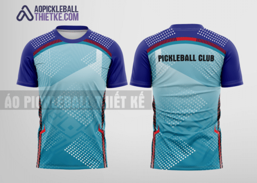 Mẫu áo giải pickleball CLB Châu Cường màu xanh dương thiết kế chất lượng PB231