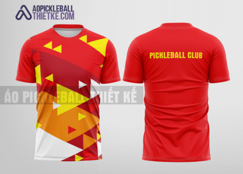 Mẫu áo giải pickleball CLB Huyện Củ Chi màu đỏ tự thiết kế PB114