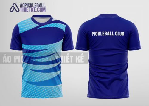 Mẫu áo giải pickleball CLB Quận 7 màu xanh biển thiết kế chất lượng PB101