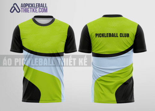 Mẫu áo thể thao pickleball CLB Bình Long màu xanh nõn chuối thiết kế thương hiệu PB173