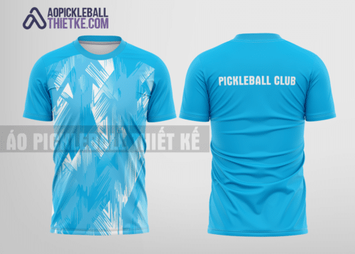 Mẫu áo thể thao pickleball CLB Chợ Gạo màu xanh da trời thiết kế đẹp PB238