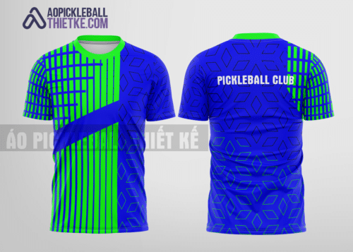 Mẫu áo thể thao pickleball CLB Con Cuông màu xanh dương thiết kế thương hiệu PB251