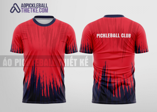 Mẫu áo thun pickleball CLB Bến Cát màu đỏ thiết kế may đẹp PB162