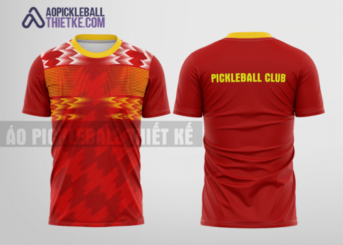 Mẫu quần áo pickleball CLB Chư Păh màu đỏ thiết kế lạ PB243