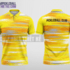 Mẫu áo cài cúc pickleball CLB Thường Tín màu vàng thiết kế chính hãng PL208