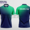 Mẫu áo cài cúc thi đấu pickleball CLB Tân Thạnh màu xanh ngọc thiết kế PL155