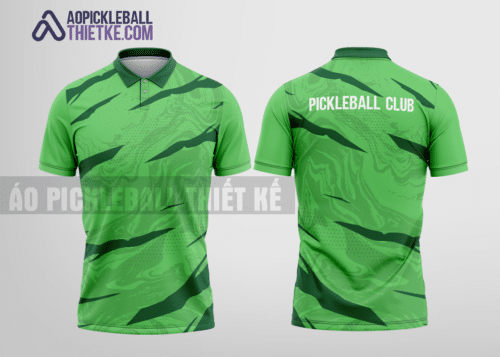 Mẫu áo cài cúc thi đấu pickleball CLB Vân Hồ màu xanh cốm thiết kế chính hãng PL259