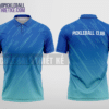 Mẫu áo chơi cổ trụ pickleball CLB Sông Hinh màu xanh biển thiết kế tốt nhất PL128