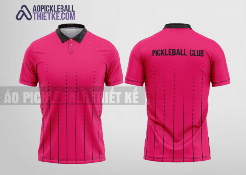Mẫu áo có cổ chơi pickleball CLB Phủ Lý màu hồng thiết kế uy tín PL63