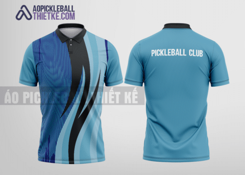 Mẫu áo có cổ chơi pickleball CLB Thạch Hà màu xanh da trời thiết kế sáng tạo PL167