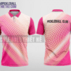 Mẫu áo có cổ pickleball CLB Tân Uyên màu hồng thiết kế đẹp PL157