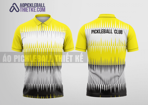 Mẫu áo có cổ thi đấu pickleball CLB Ninh Bình màu vàng thiết kế sáng tạo PL38