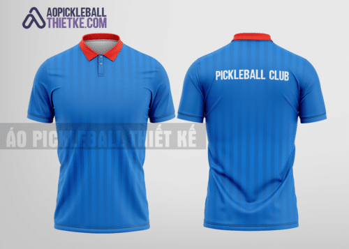Mẫu áo có cổ thi đấu pickleball CLB Tân Bình màu xanh dương thiết kế đẳng cấp PL142