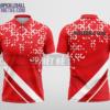 Mẫu áo cổ trụ pickleball CLB Quốc Oai màu đỏ thiết kế giá rẻ PL101