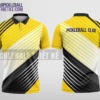Mẫu áo đồng phục cổ trụ pickleball CLB Nghi Lộc màu vàng tự thiết kế PL19