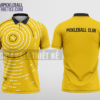 Mẫu áo đồng phục cổ trụ pickleball CLB Tân Lạc màu vàng thiết kế cao cấp PL149