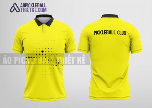 Mẫu áo polo giải pickleball CLB Ecopark màu vàng thiết kế giá rẻ PL152