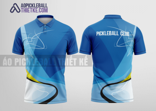 Mẫu áo polo giải pickleball CLB Thanh Chương màu xanh dương thiết kế giá rẻ PL178
