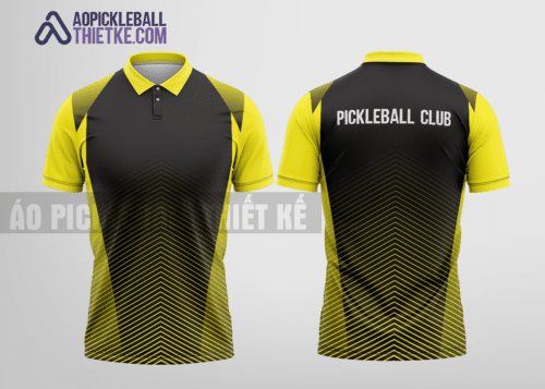 Mẫu áo polo pickleball CLB Nam Từ Liêm màu vàng thiết kế nổi bật PL14