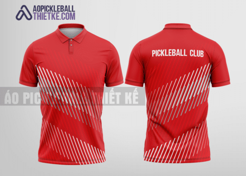 Mẫu áo polo pickleball CLB Như Thanh màu đỏ thiết kế chất lượng PL36