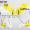 Mẫu áo polo pickleball CLB Ninh Hải màu vàng thiết kế nổi bật PL40