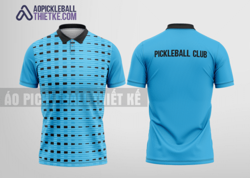 Mẫu áo polo pickleball CLB Quảng Ngãi màu xanh da trời thiết kế nổi bật PL92