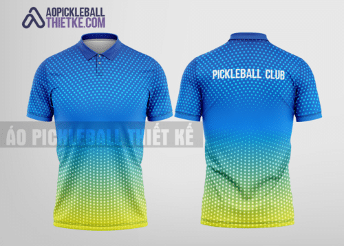 Mẫu áo polo pickleball CLB Sài Gòn màu xanh dương thiết kế thương hiệu PL144