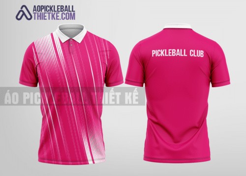 Mẫu áo polo pickleball CLB Thạch An màu hồng thiết kế uy tín PL166