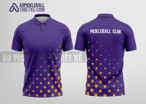 Mẫu áo thể thao có cổ pickleball CLB Tam Đảo màu tím thiết kế may đẹp PL133
