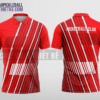 Mẫu áo thể thao có cổ pickleball CLB Tiên Du màu đỏ thiết kế may đẹp PL211