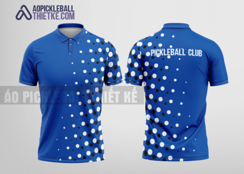 Mẫu áo thể thao polo pickleball CLB Phù Ninh màu xanh biển thiết kế cá tính PL68