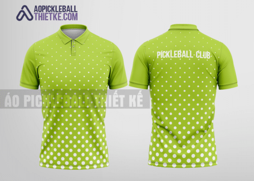 Mẫu áo thể thao polo pickleball CLB Tân Hồng màu xanh nõn chuối thiết kế ấn tượng PL146