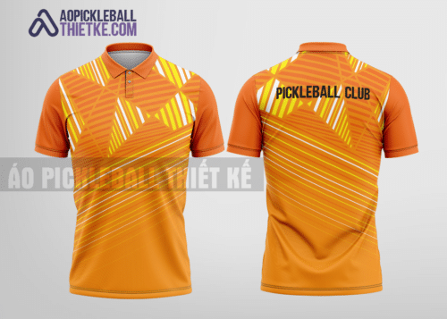 Mẫu áo thể thao polo pickleball CLB Thống Nhất màu cam thiết kế ấn tượng PL198