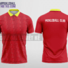 Mẫu áo thun polo pickleball CLB Quảng Xương màu đỏ thiết kế tương lai PL96