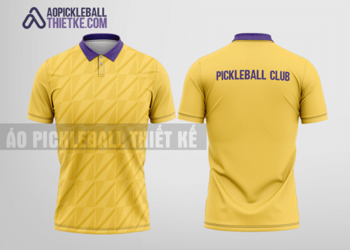 Mẫu trang phục polo pickleball CLB Quảng Trị màu vàng thiết kế ấn tượng PL95